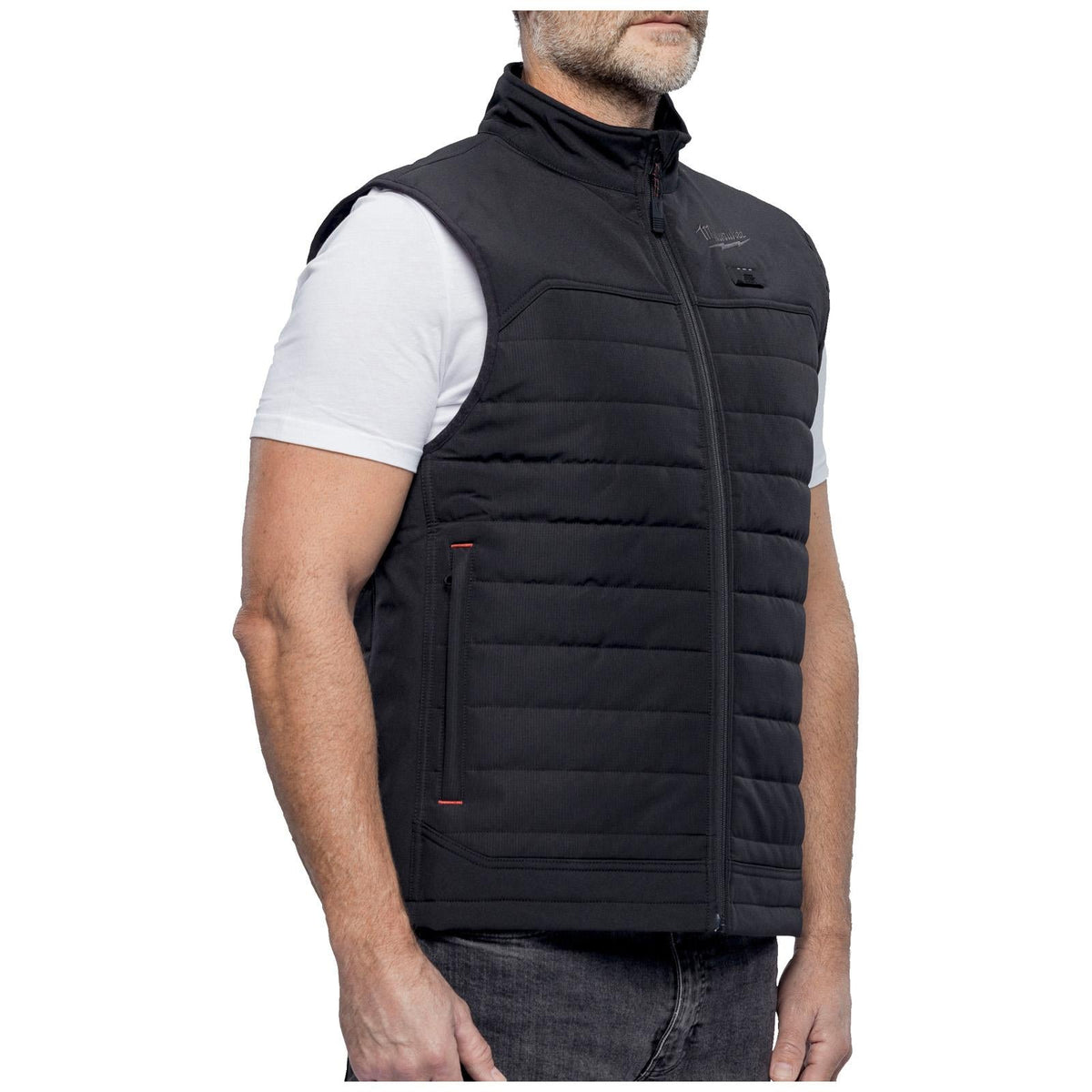 Milwaukee M12 HEXON Heated Puffer Vest Black M12 HPVBL3-0 - Choose Size  White Rose Tools
