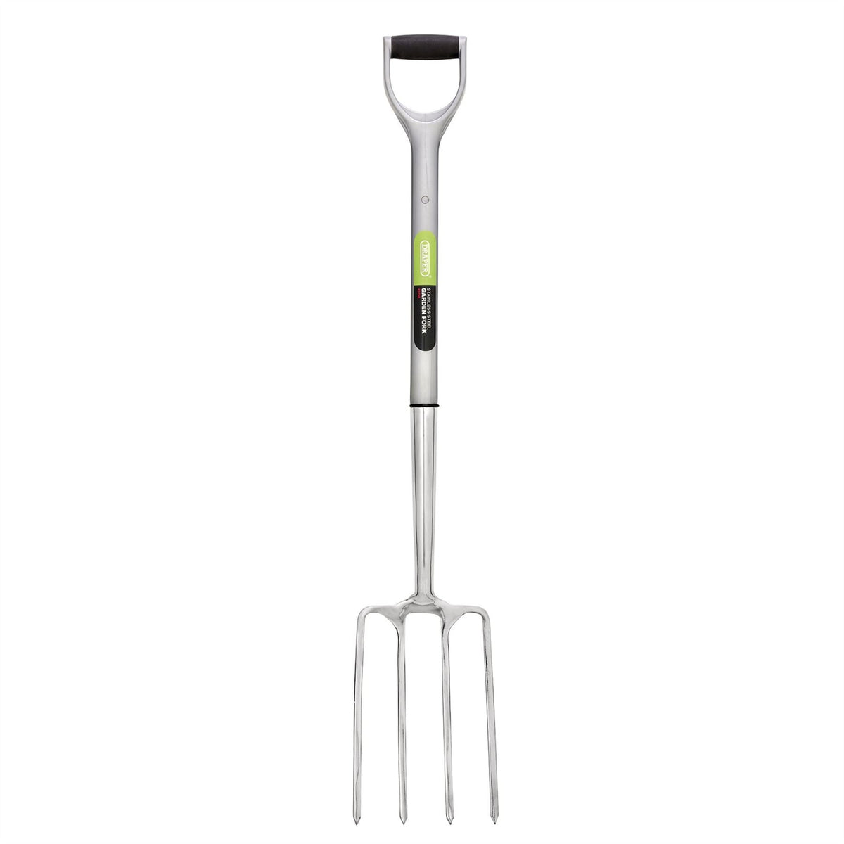 Draper Stainless Steel Garden Fork with Soft Grip Handle 83755  White Rose Tools