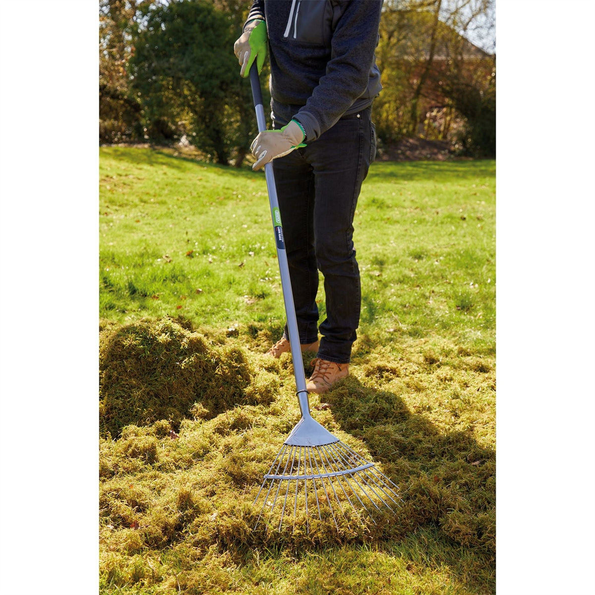 Draper Stainless Steel Soft Grip Lawn Rake 83764  White Rose Tools
