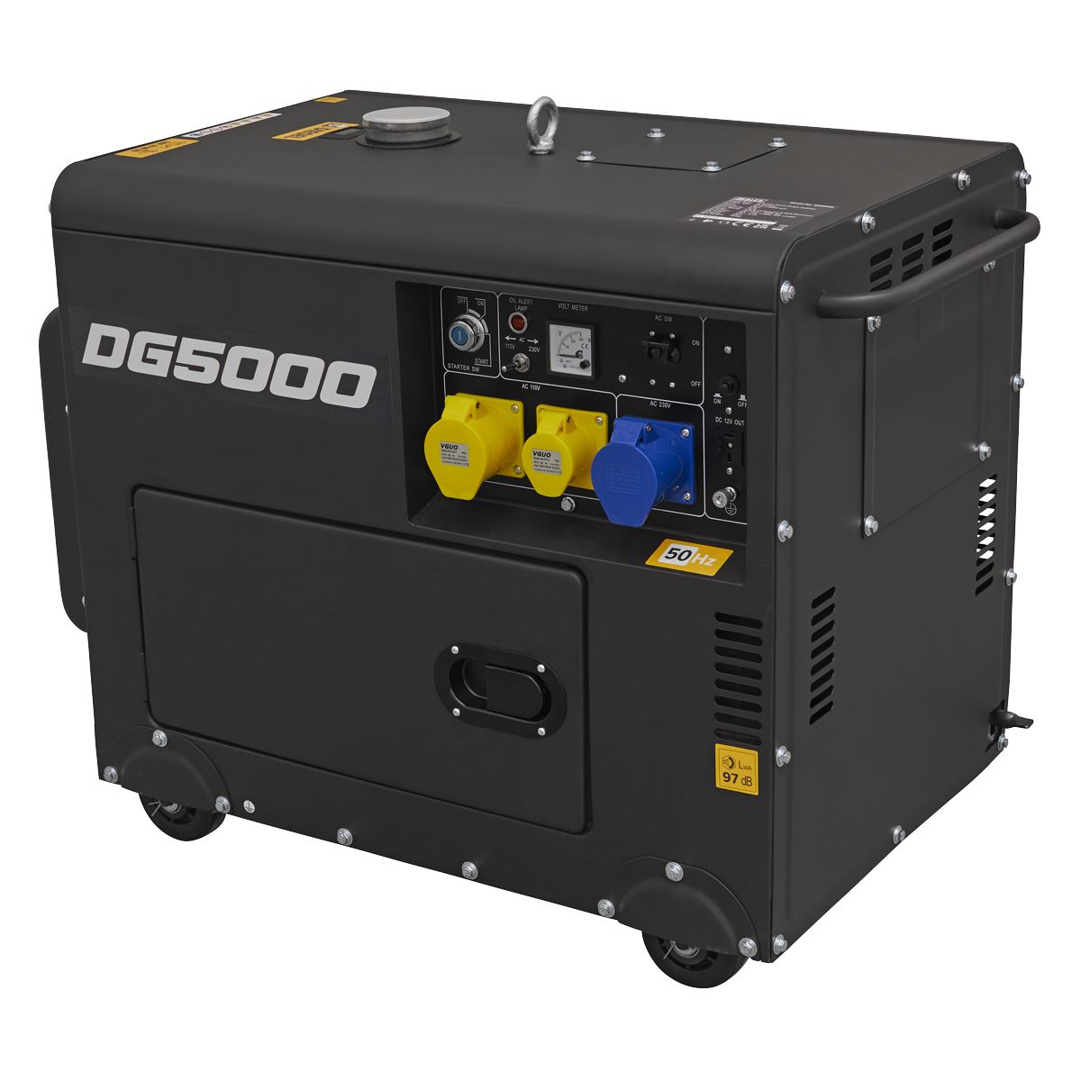 Sealey Diesel Generator - 4-Stroke Engine 5000W 110/230V