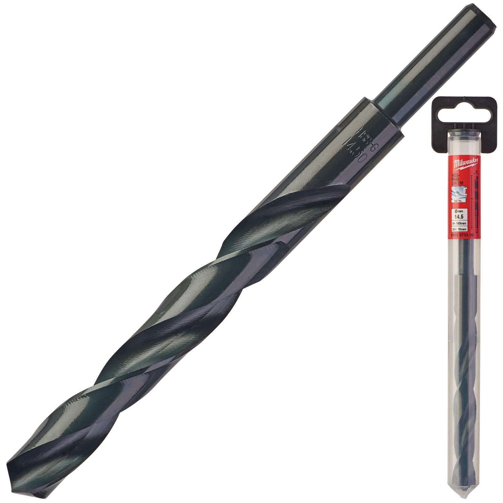 Milwaukee Metal Drill Bits HSS Rollforged with Reduced Shank DIN 338 