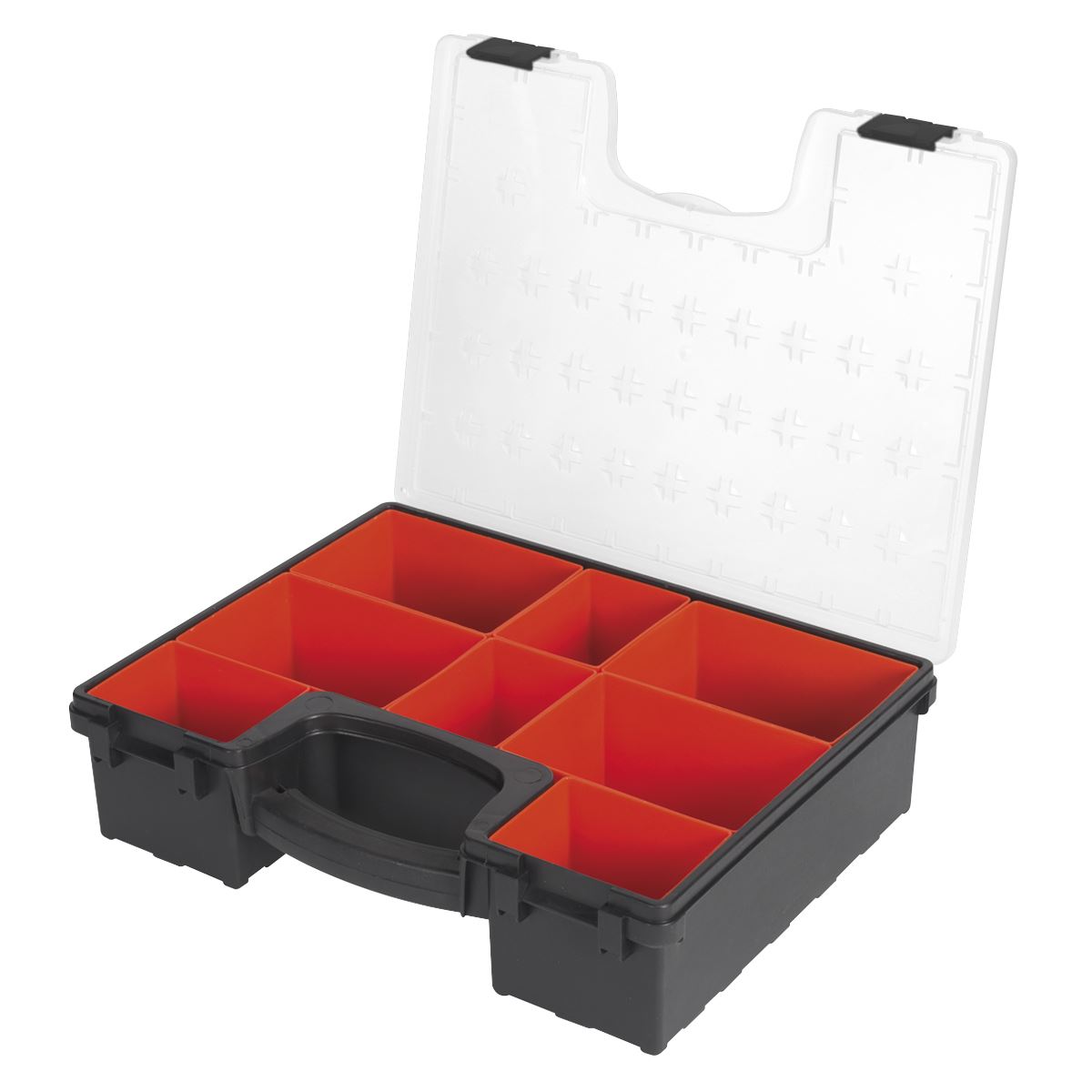Sealey Parts Storage Case Organiser with 8 Removable Compartments Tool Screw Box