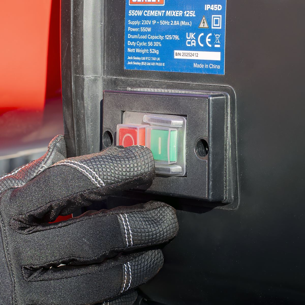 Sealey 125L Cement Mixer 550W