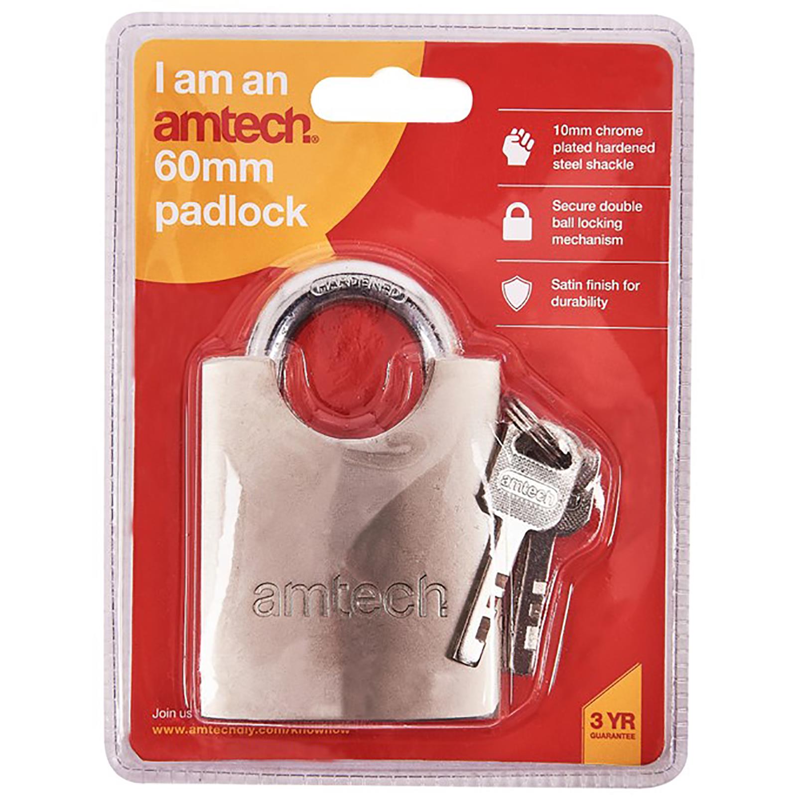 Amtech 60mm Steel Padlock 