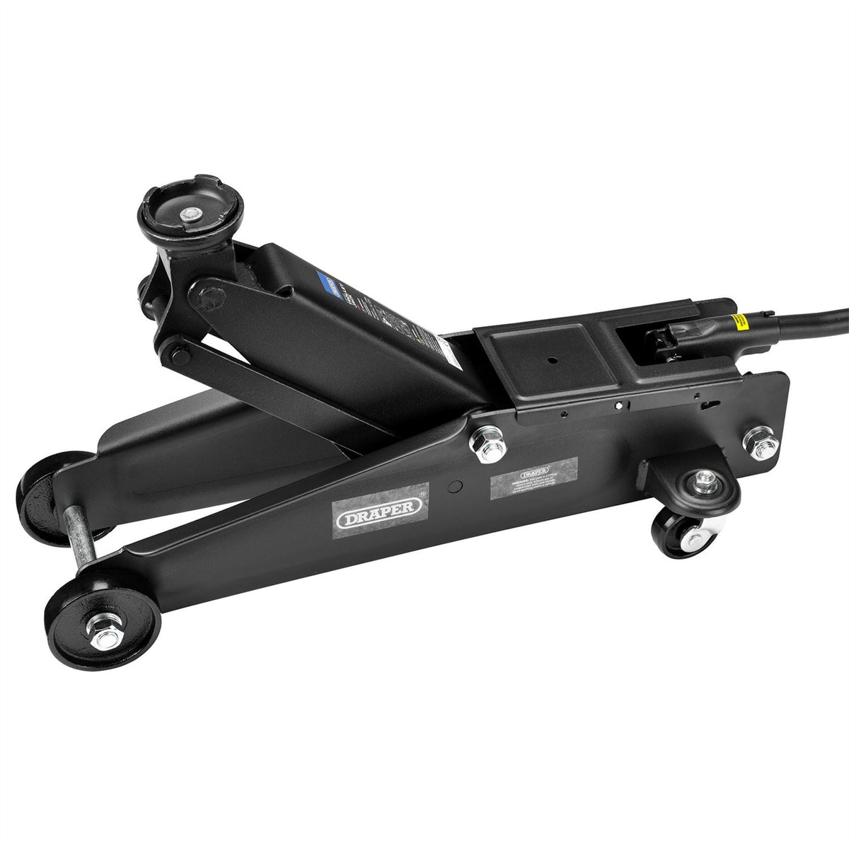 Draper Trolley Jack 3 Tonne Black 27635  White Rose Tools