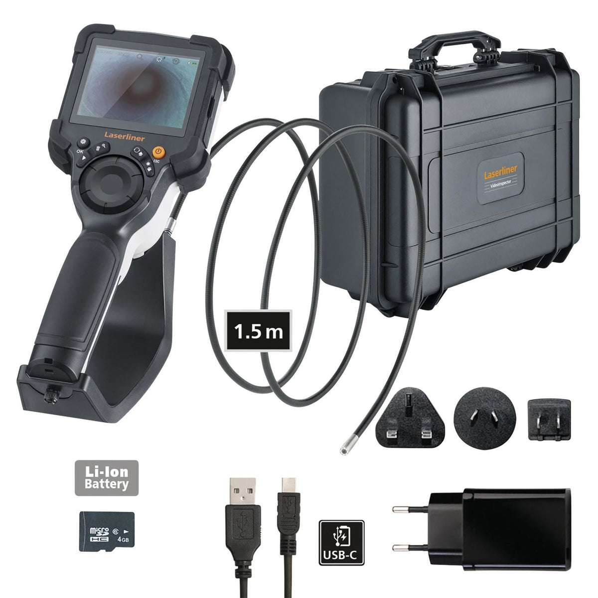 Laserliner 082.237A VideoInspector Mini Professional Video Inspection System 32052  White Rose Tools