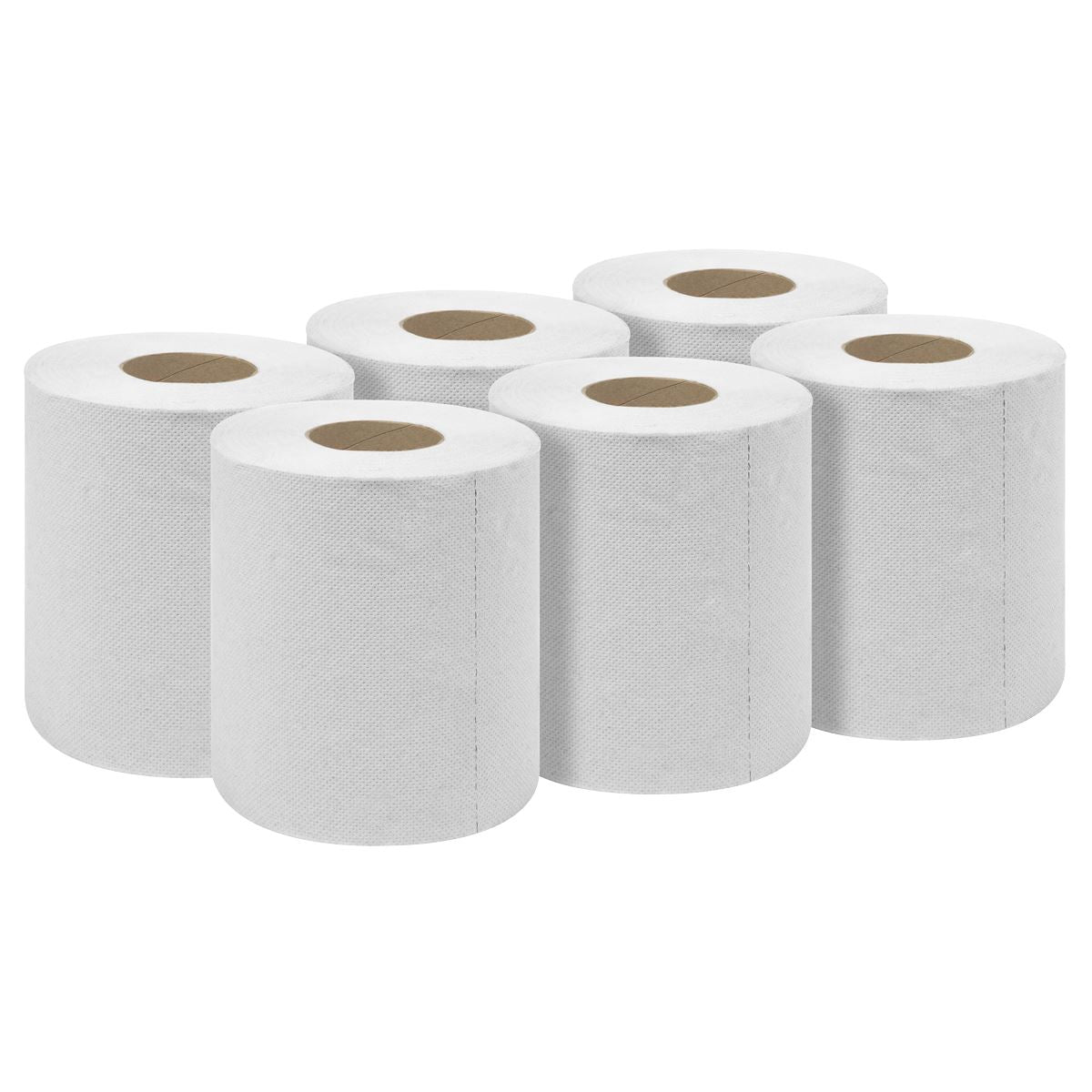 Sealey White Embossed 2-Ply Paper Roll 60m - Pack of 6 