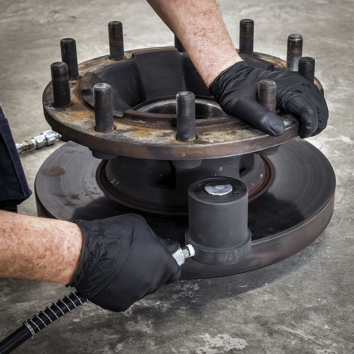 Sealey Floating Brake Disc Press Hydraulic 14 Tonne  White Rose Tools