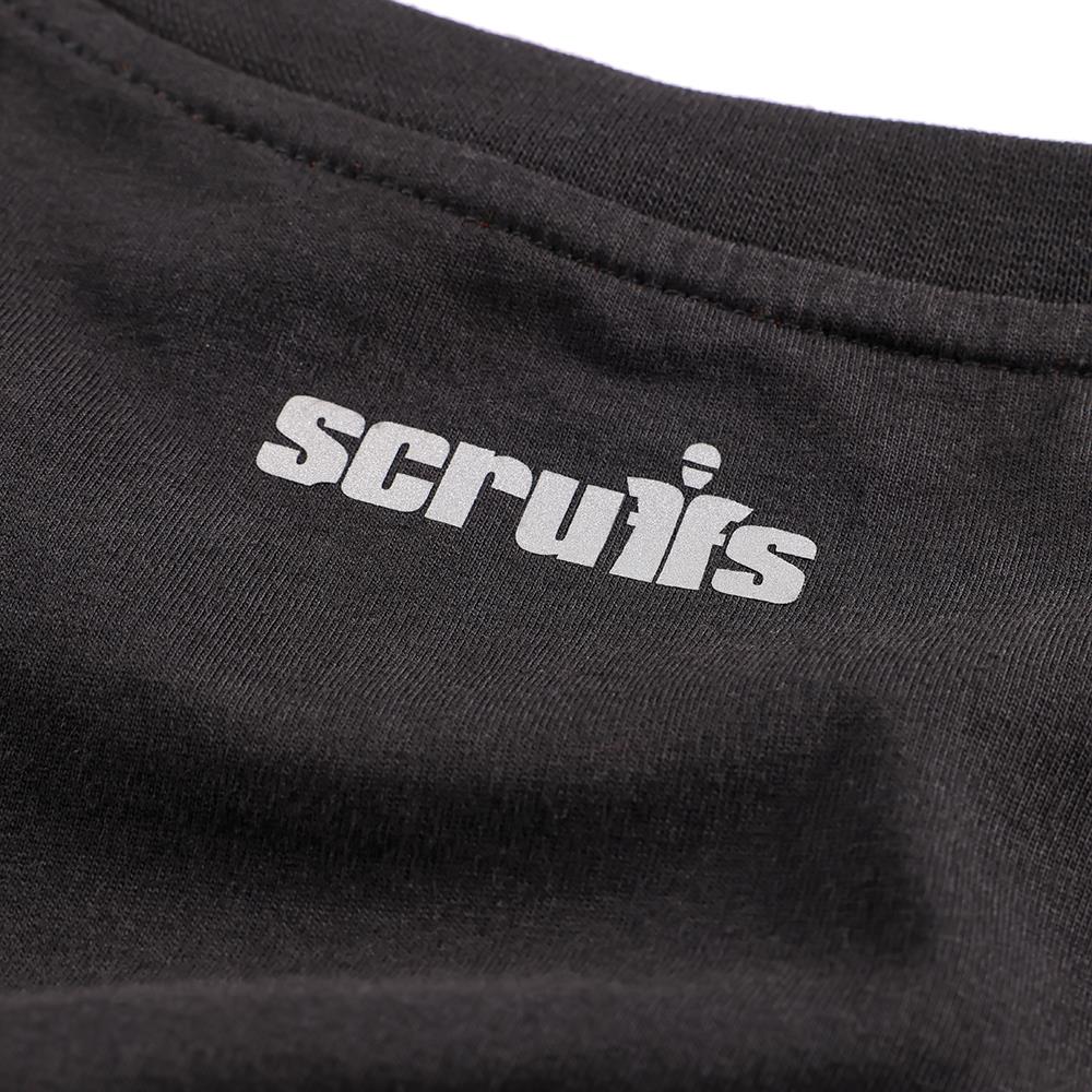 Scruffs Graphic T-Shirt Black Cotton - Choose Size  White Rose Tools