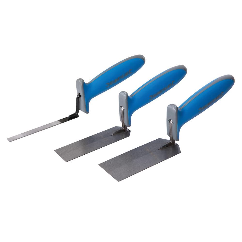 Silverline Soft-Grip Margin Trowel Set 3pce 584174