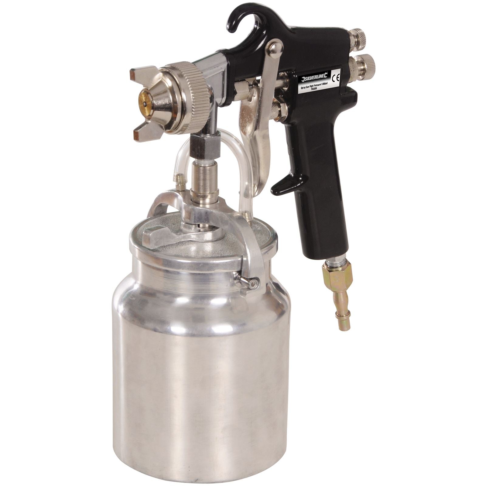 Silverline 1000ml High Pressure Spray Gun Adustable Pattern 1/4" Air Tool
