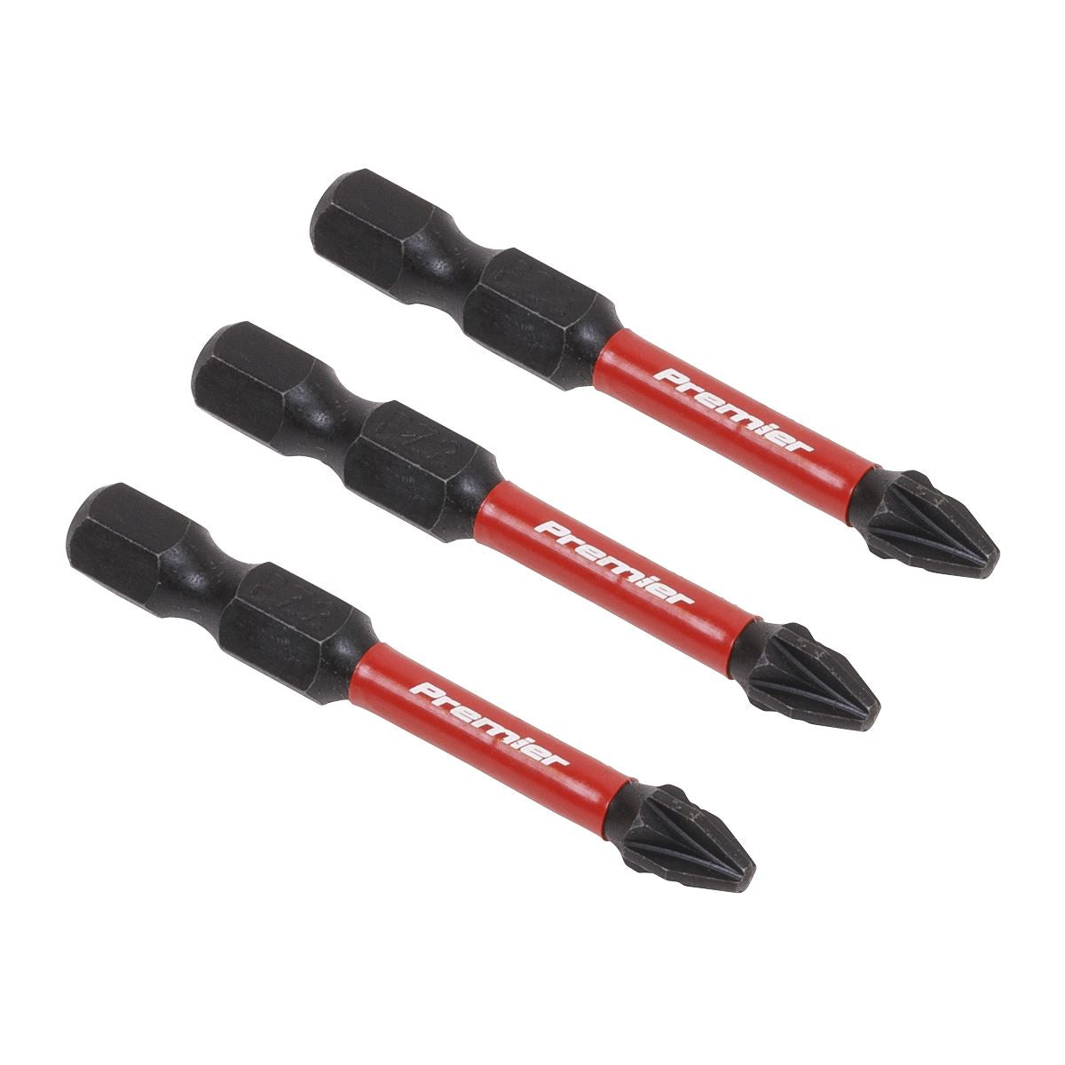 Sealey Premier Pozi #2 Impact Power Tool Bits 50mm - 3pc 