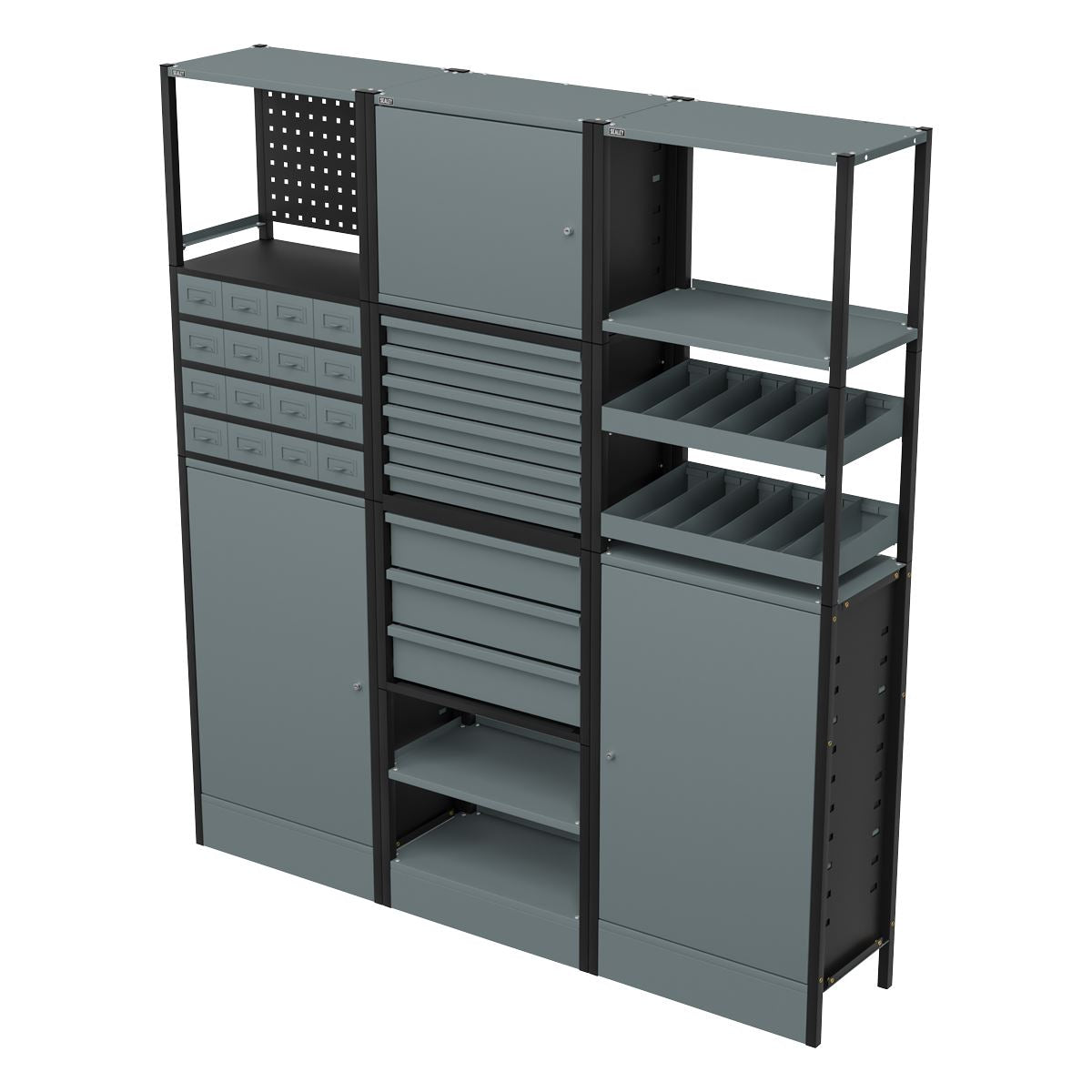 Sealey Modular Racking System Combo 1.74m  White Rose Tools