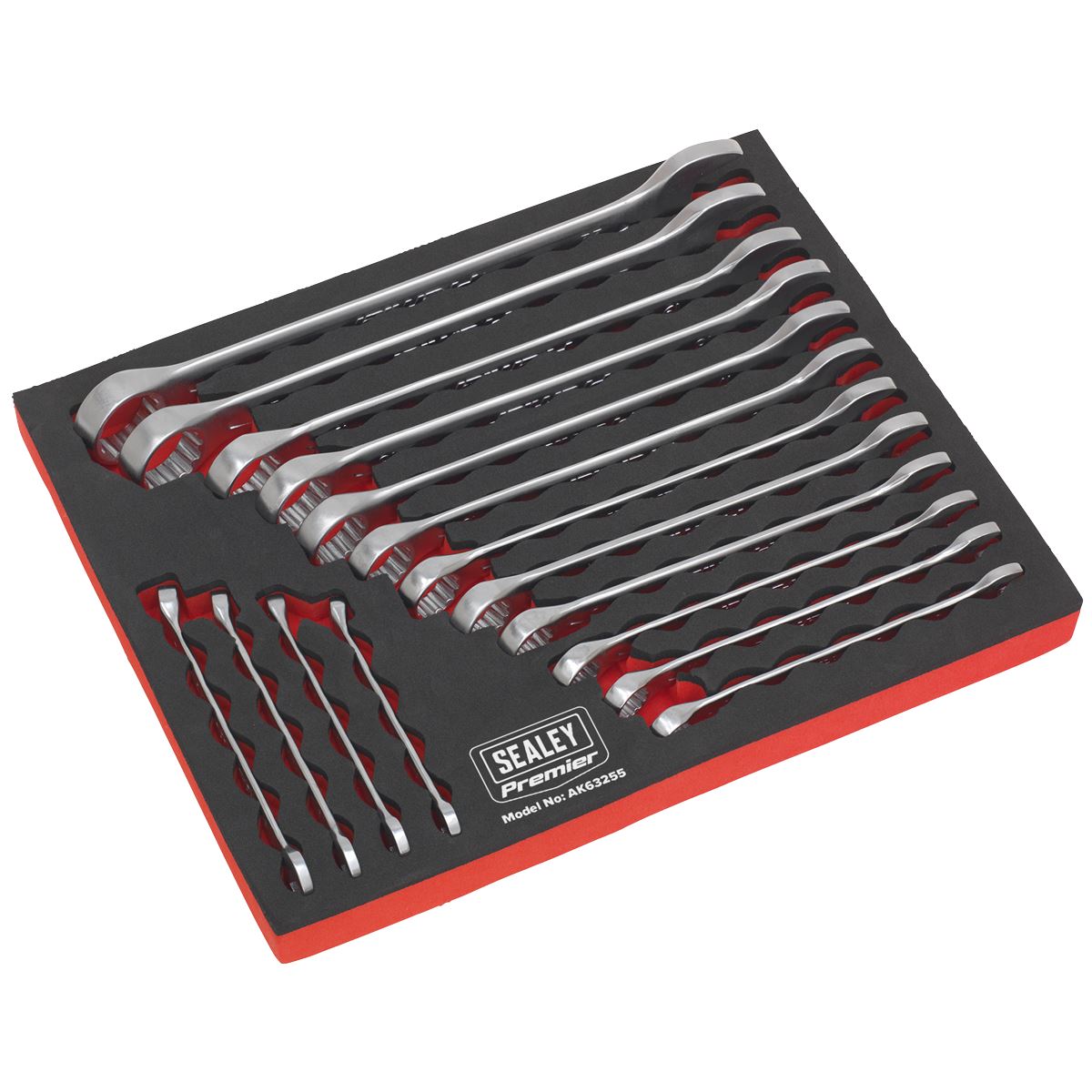 Sealey Premier 16 Piece Cold Stamped Combination Spanner Set Metric 6-22mm