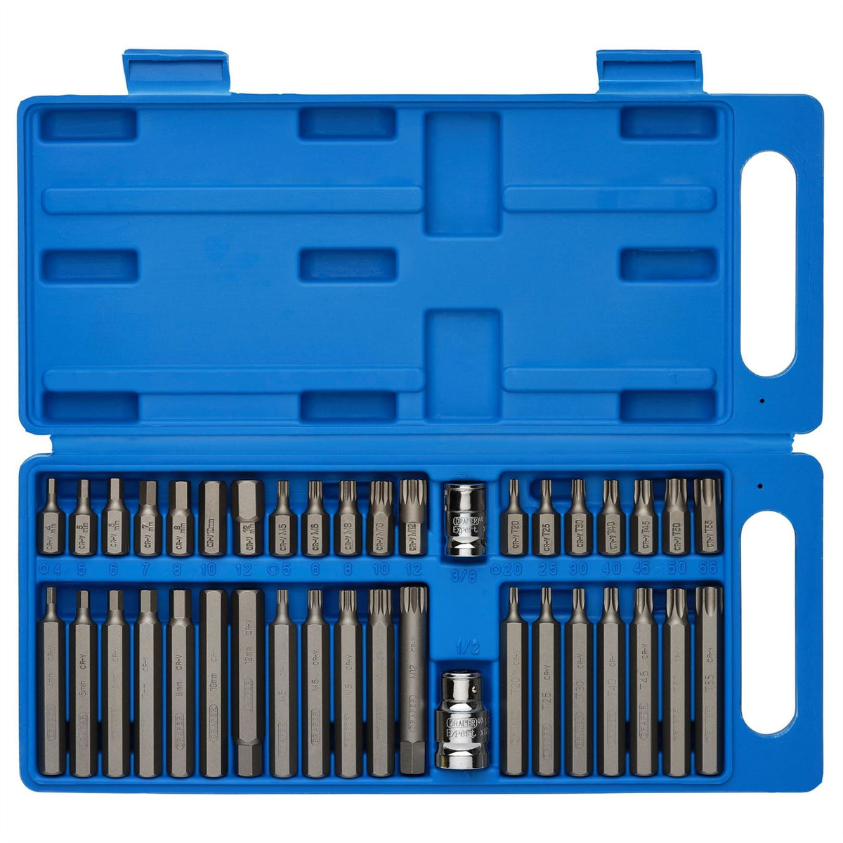 Draper TX-STAR® Hex. & Spline Mechanics Bit Set 3/8 1/2" Sq. Dr. (40 Piece) 33323  White Rose Tools