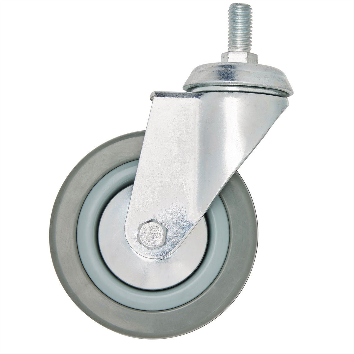 Draper Swivel Bolt Fixing Rubber Castor 100mm Diameter S.W.L. 80kg 65480  White Rose Tools