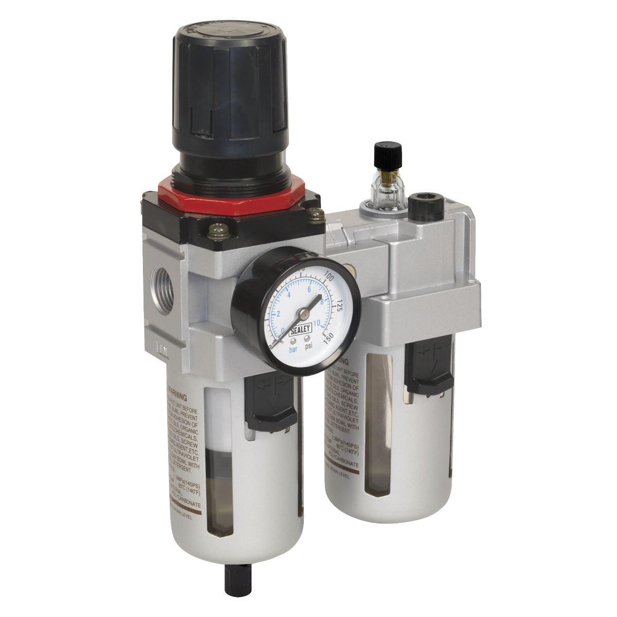 Sealey Air Filter/Regulator/Lubricator - High Flow 