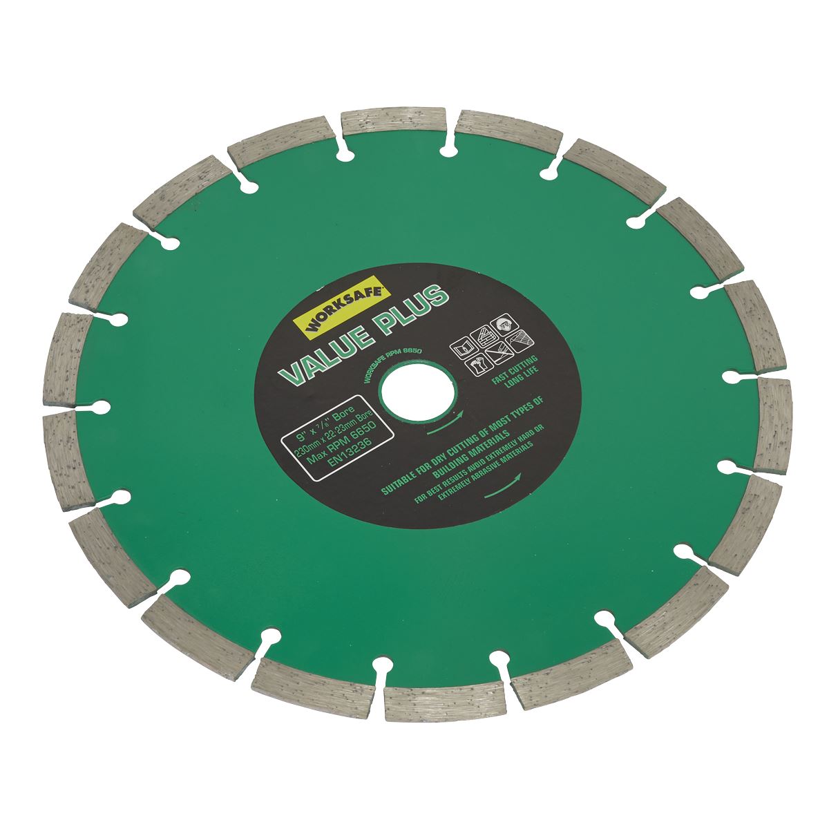 Worksafe by Sealey Value Plus Diamond Blade Ø230 x 22mm