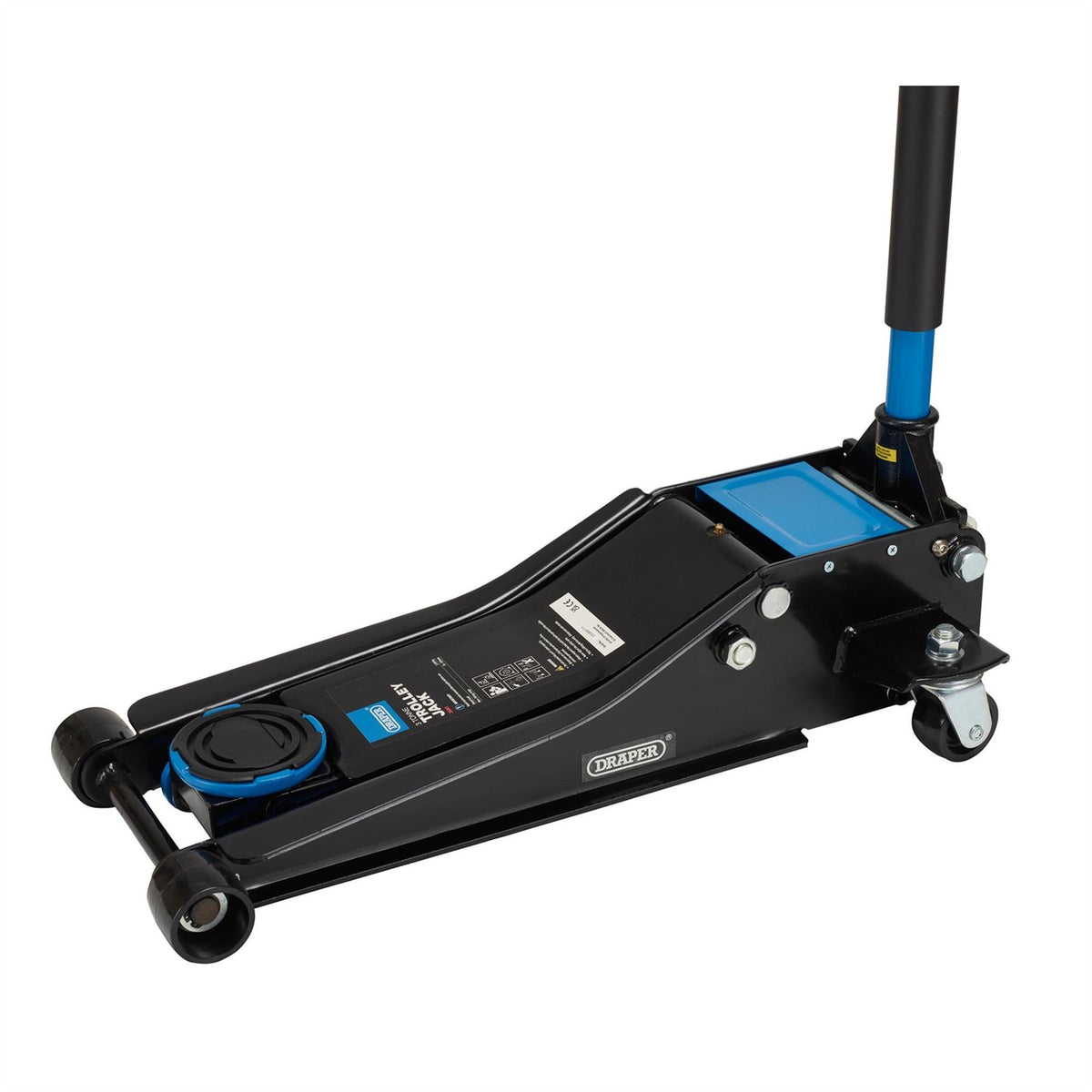 Draper Trolley Jack 3 Tonne Blue 28481  White Rose Tools