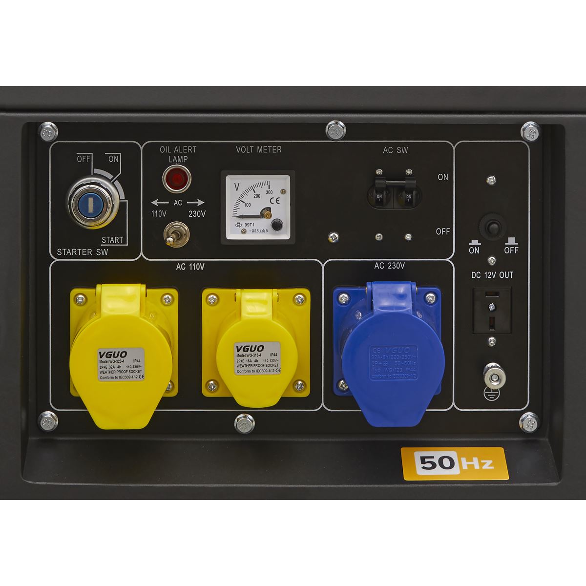 Sealey Diesel Generator - 4-Stroke Engine 5000W 110/230V
