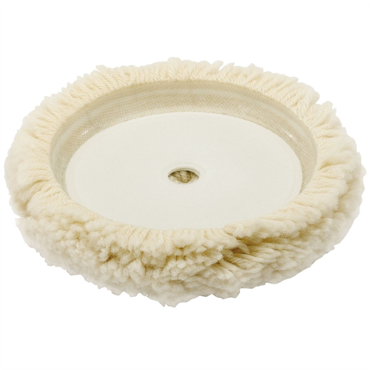 Draper Hook & Loop Backed Lambswool Polishing Bonnet 180mm 46295  White Rose Tools