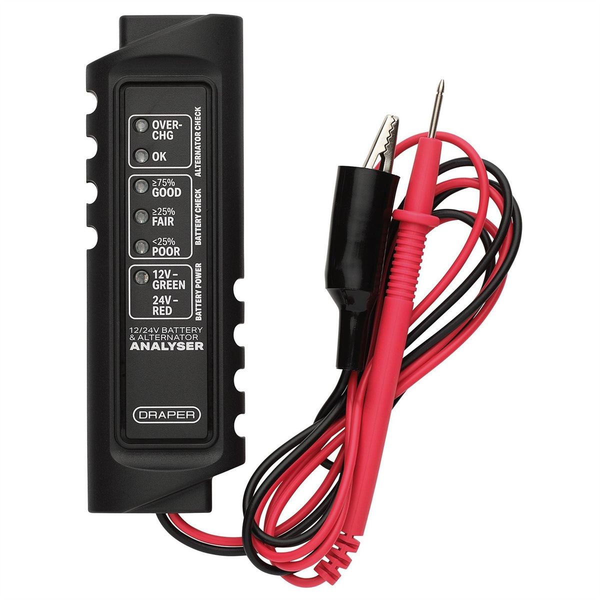 Draper 12/24V Battery and Alternator Analyser 31848  White Rose Tools
