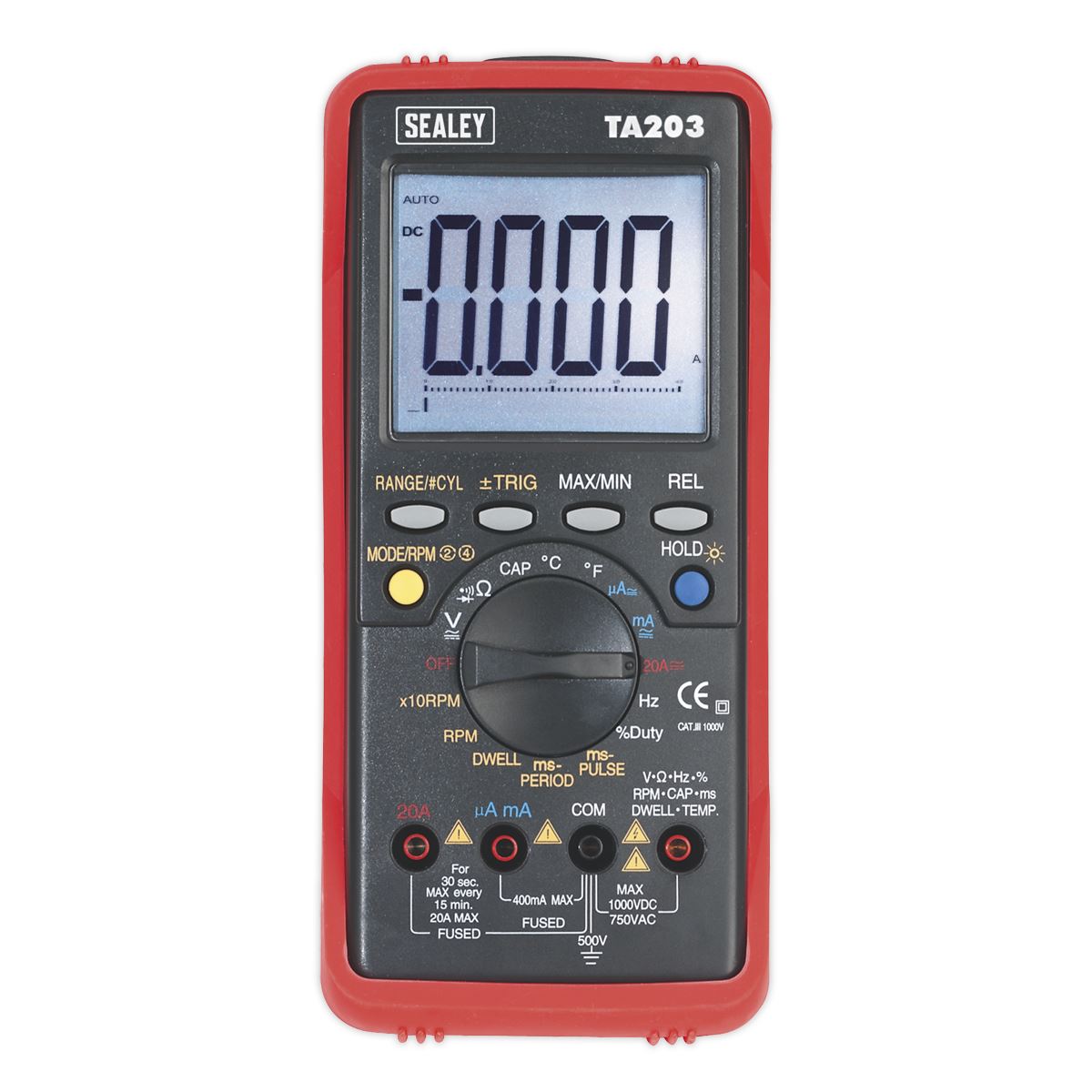 Sealey Digital Automotive Multimeter 15-Function Bar Graph/PC Link 