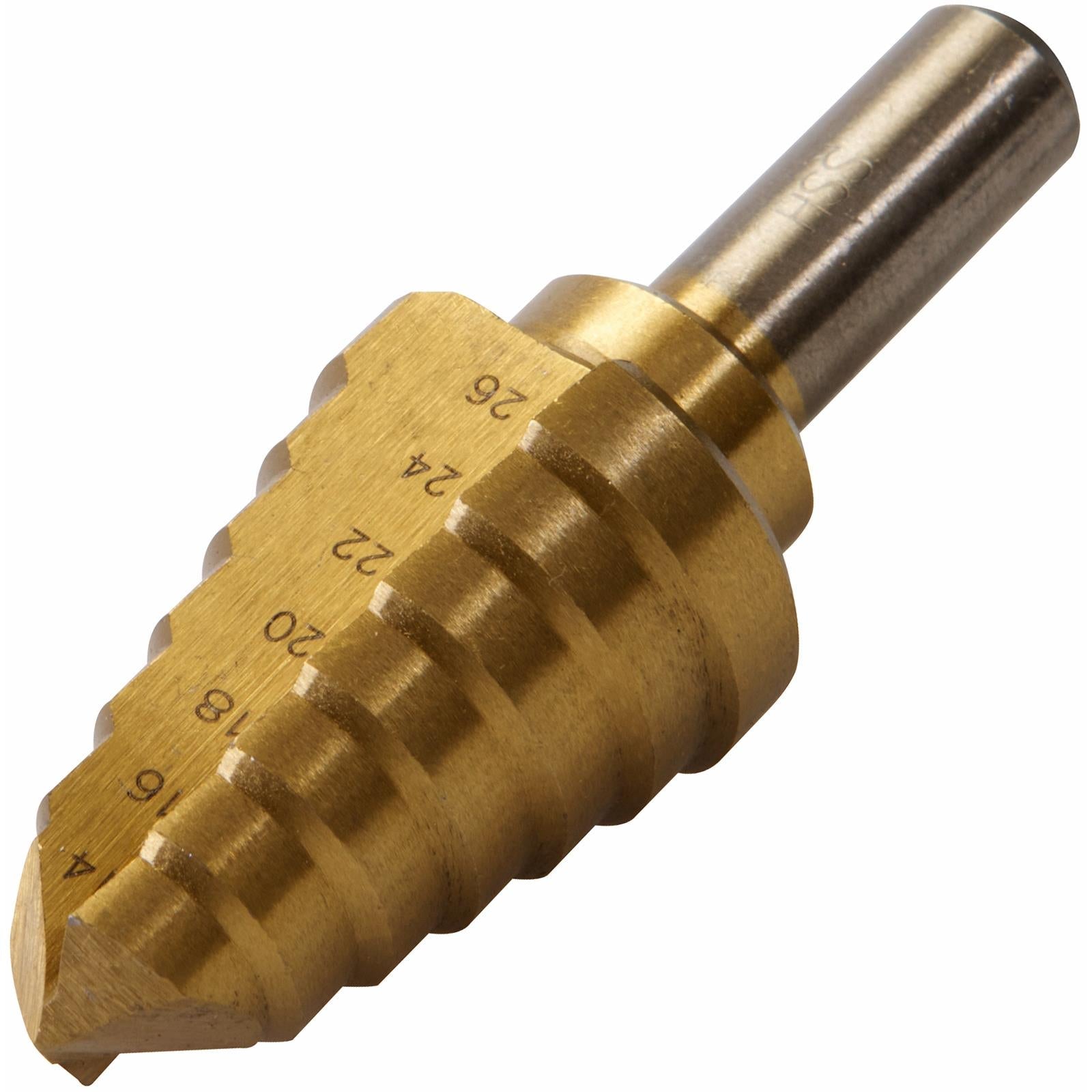 Silverline Titanium-Coated HSS Step Drill 14-26mm 
