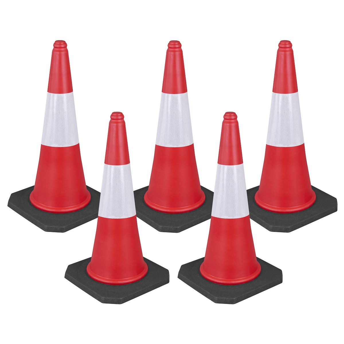 Sealey Traffic Cone 75cm - Pack of 5  White Rose Tools