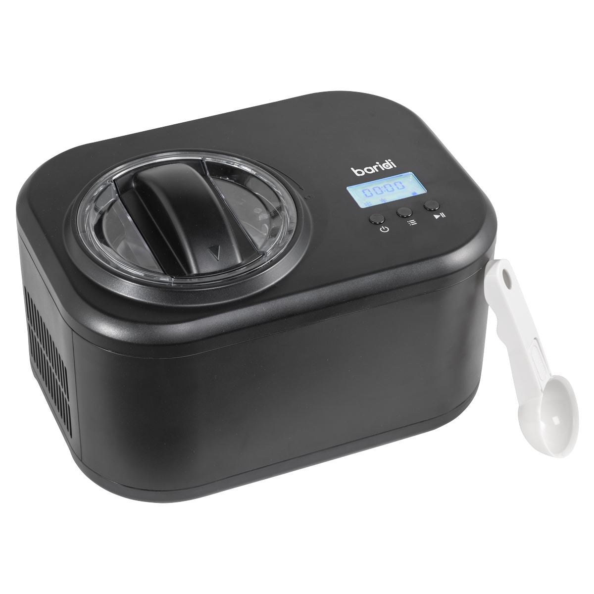 Baridi Automatic Churning Ice Cream Machine 1L - Black  White Rose Tools
