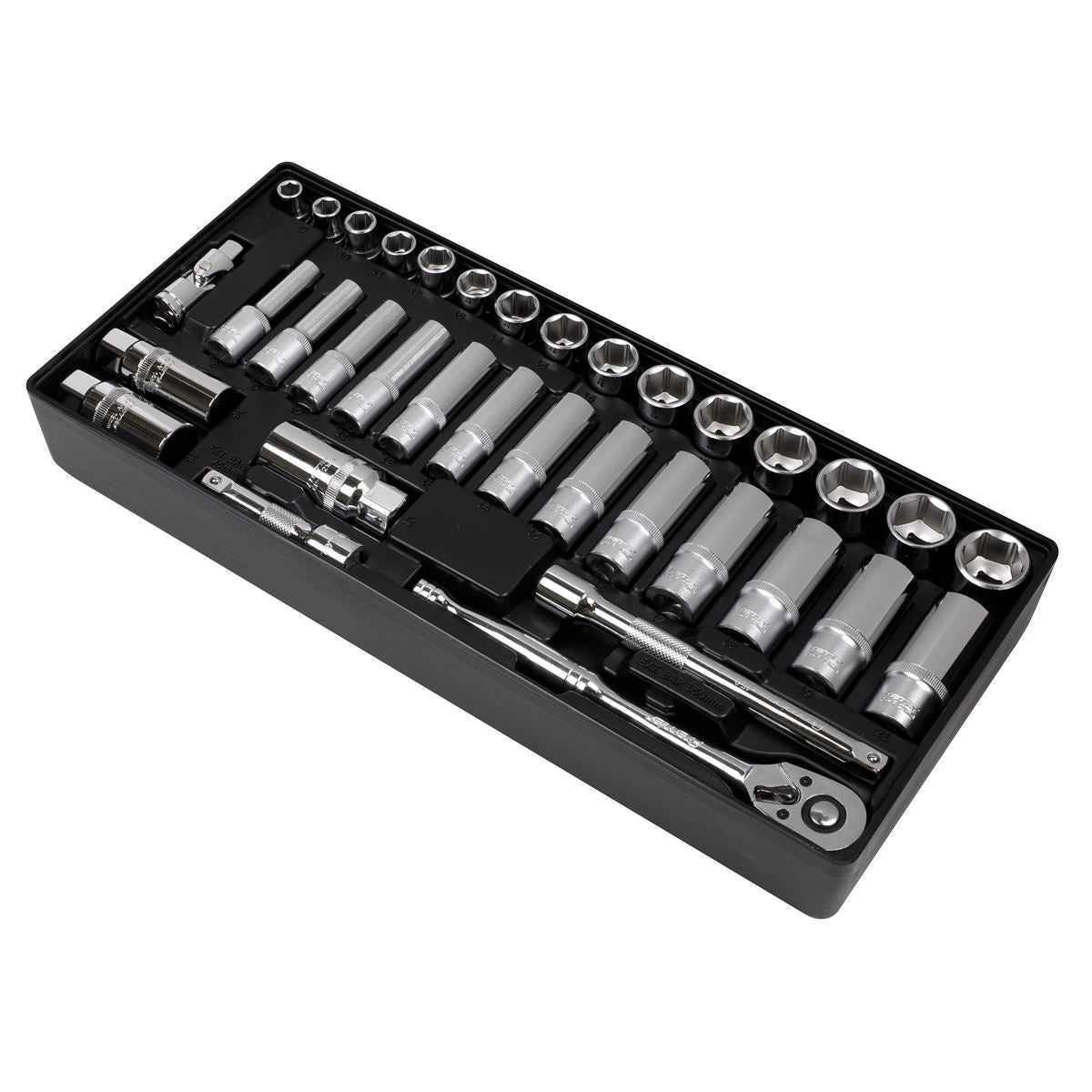 Sealey Premier Tool Tray with Socket Set 35pc 3/8"Sq Drive