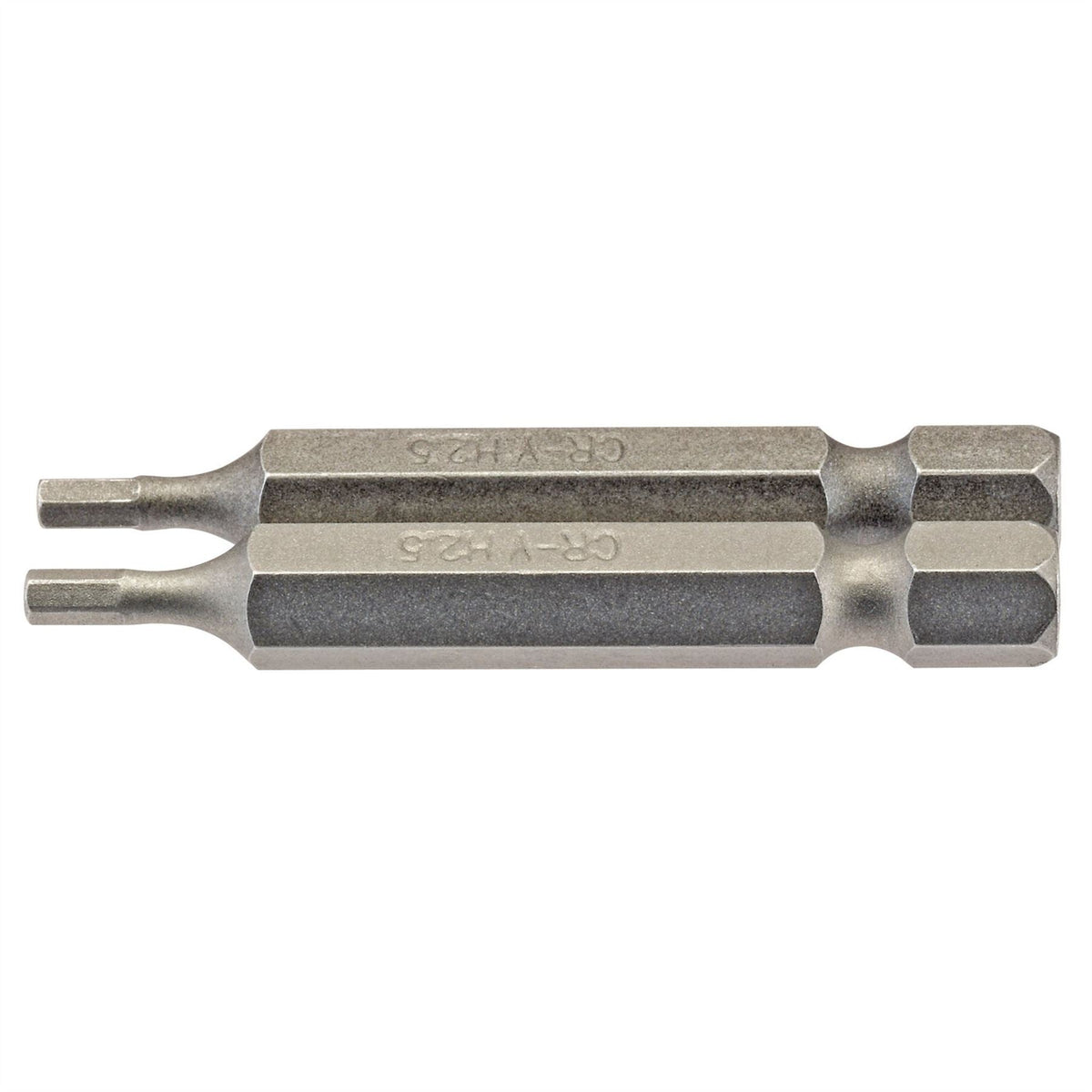 Draper Hexagonal Insert Bit 2.5mm 1/4" Hex 50mm Long (Pack of 2) 64246  White Rose Tools