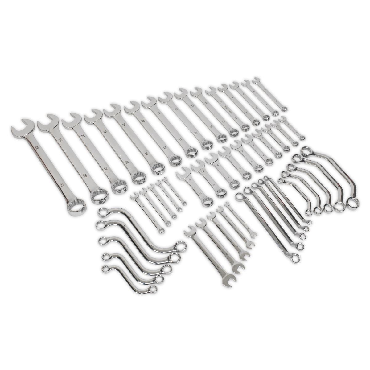 Siegen by Sealey Multipurpose Spanner Set 50 Piece Metric 6-32mm