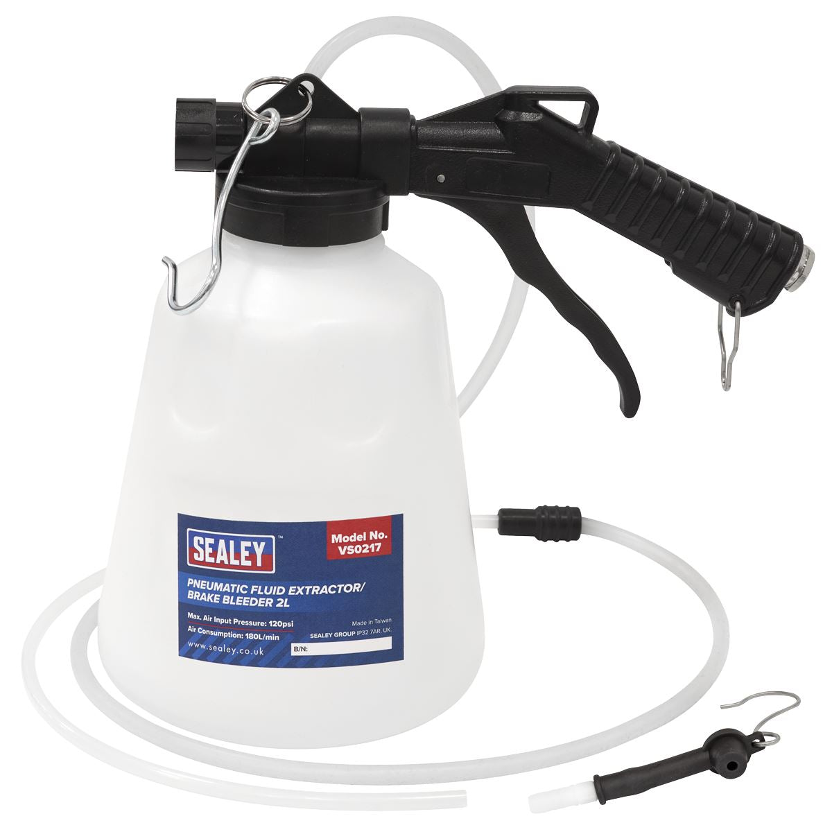 Sealey Pneumatic Fluid Extractor/Brake Bleeder 2L