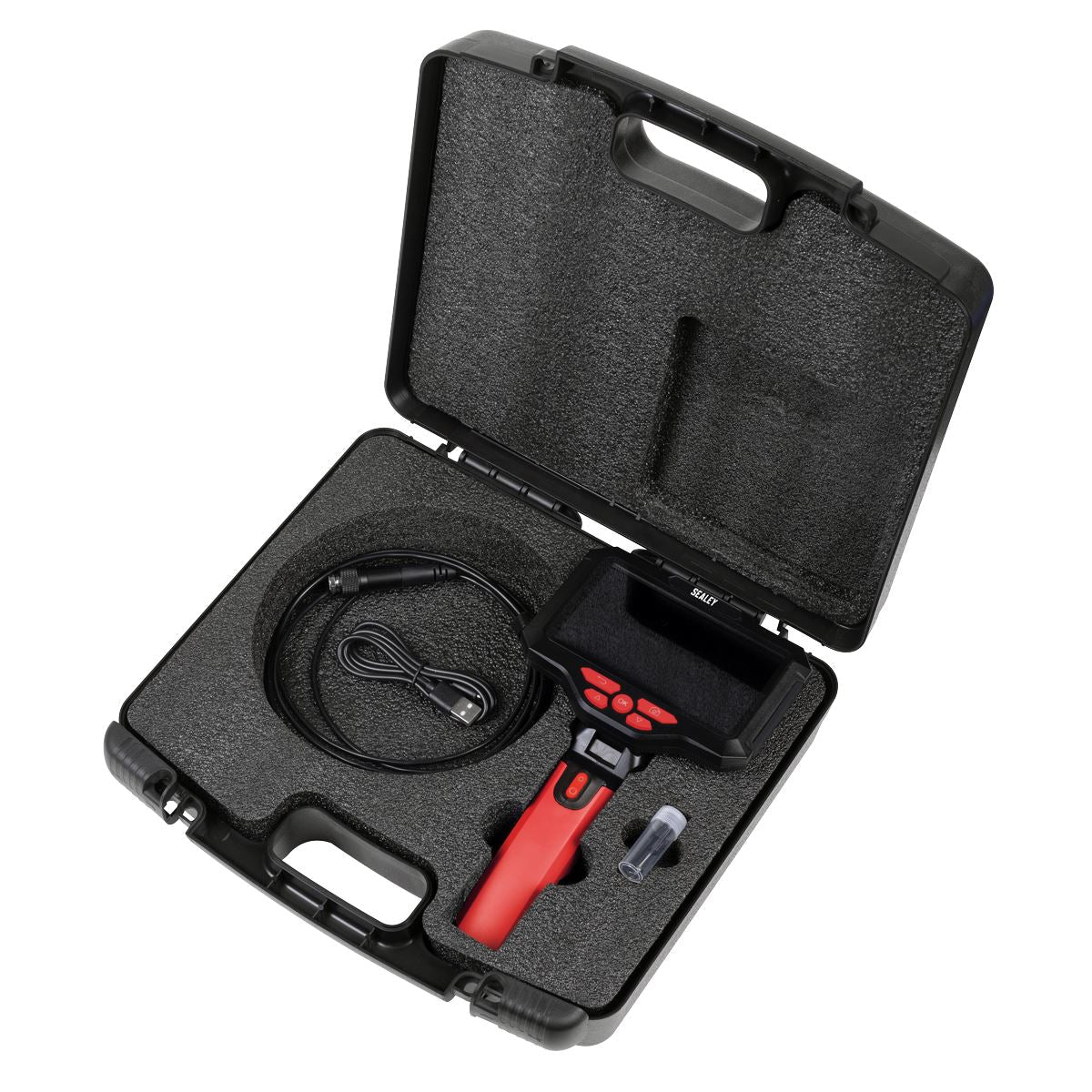 Sealey Video Borescope 5.5mm Camera Dual Lens & 5" Screen  White Rose Tools