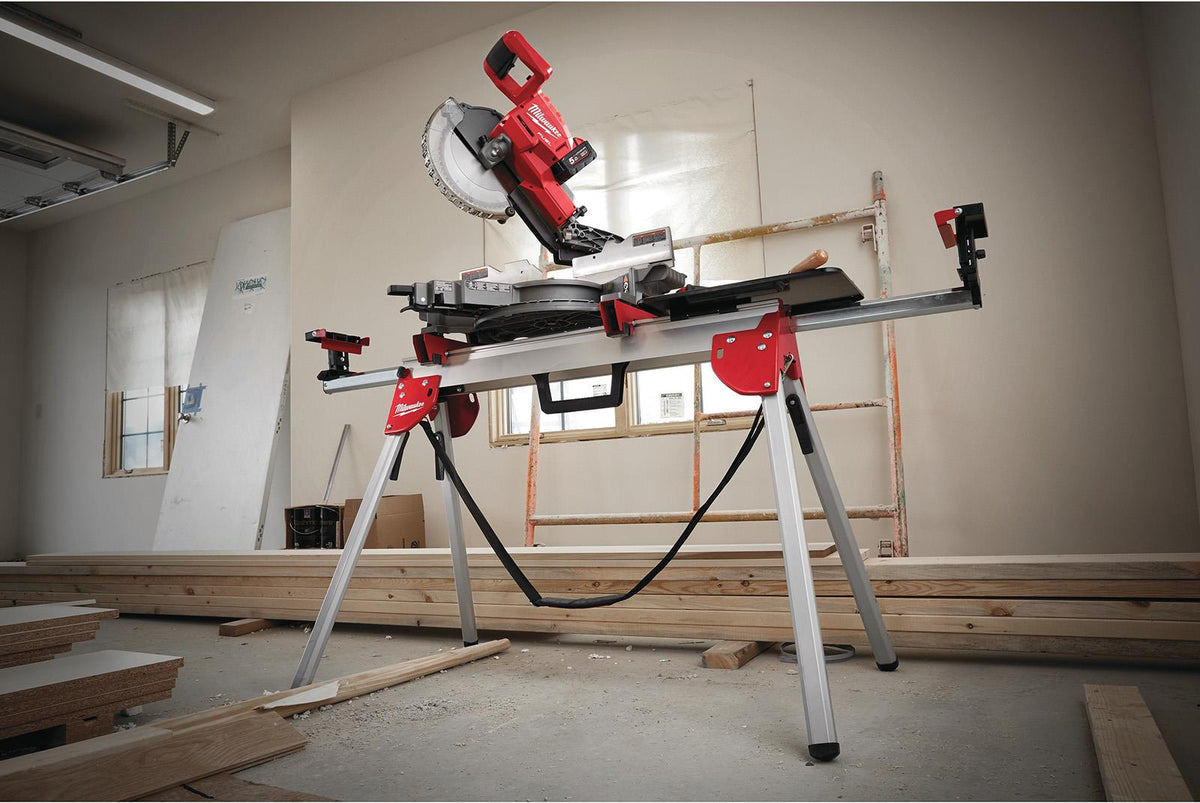 Milwaukee Mitre Saw Stand Extendable Legstand Up To 2.5m MSL2000  White Rose Tools