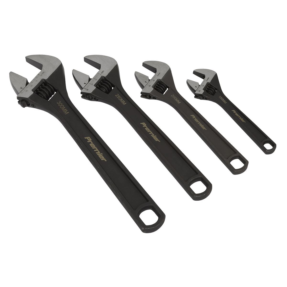 Sealey Premier Adjustable Wrench Set 4pc 