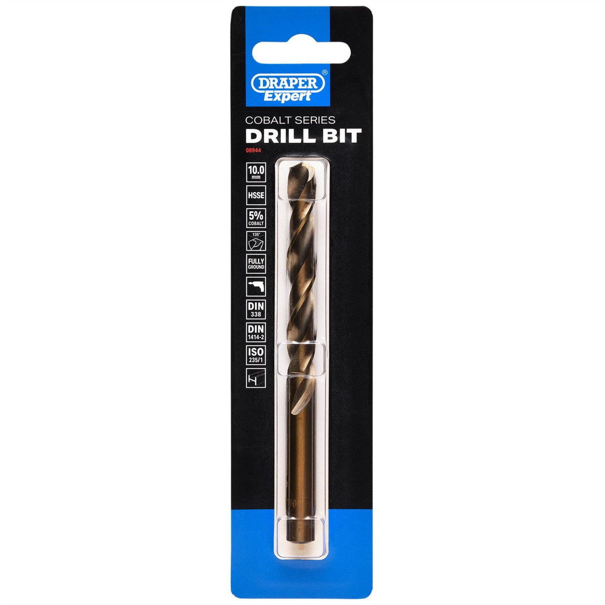 Draper Expert HSSE M35 Cobalt Drill Bit 10 x 133mm 08944  White Rose Tools
