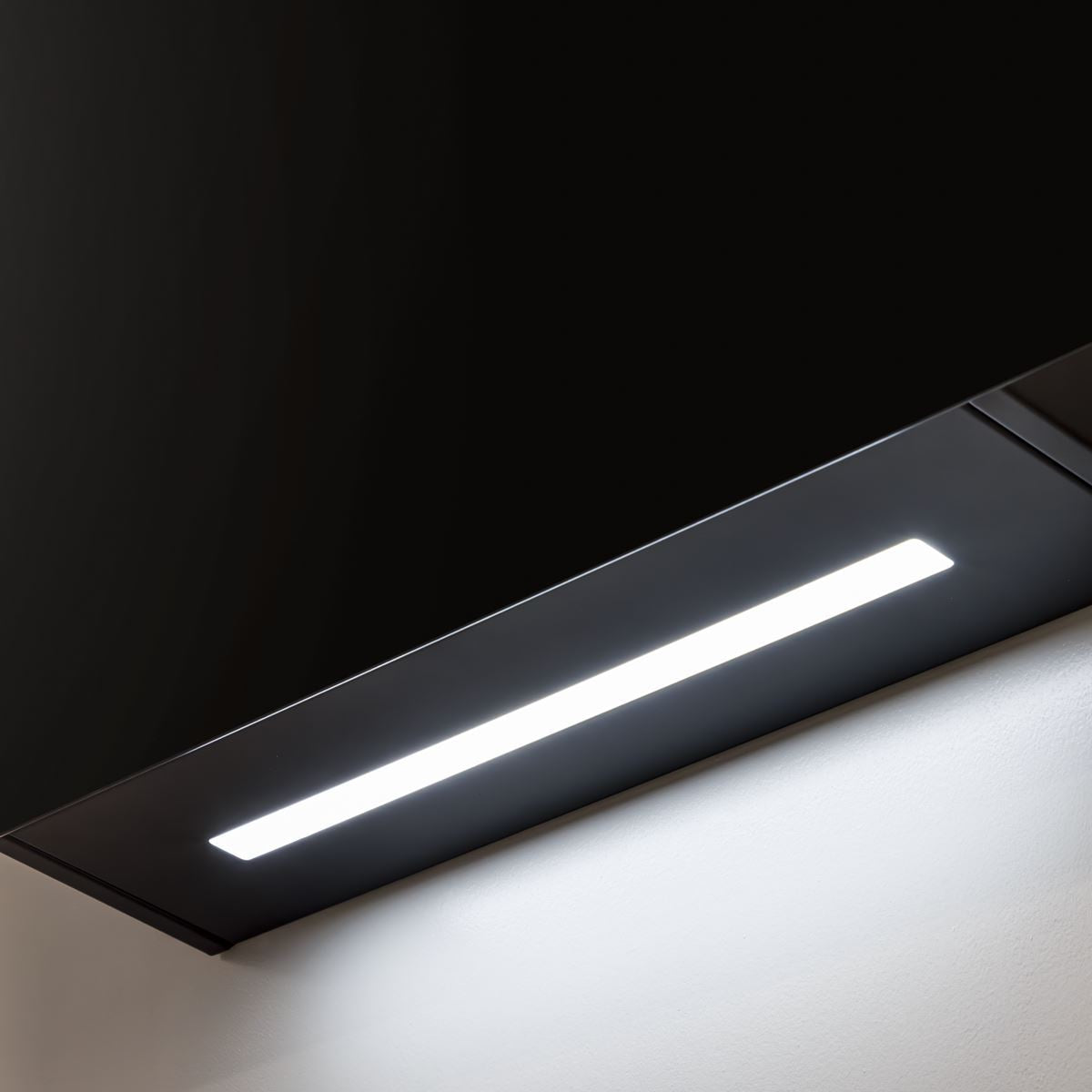 Baridi Angled Chimney Cooker Hood with Touch Controls & Carbon Filters 60cm - Black Glass  White Rose Tools