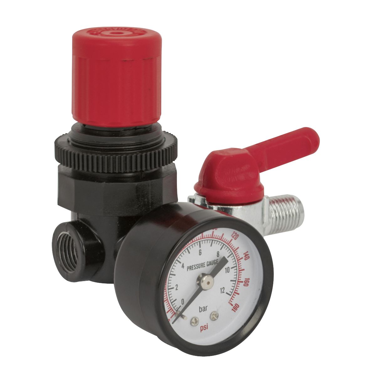 Sealey Air Regulator 1/4"BSP Female - 1/4"BSP Male 