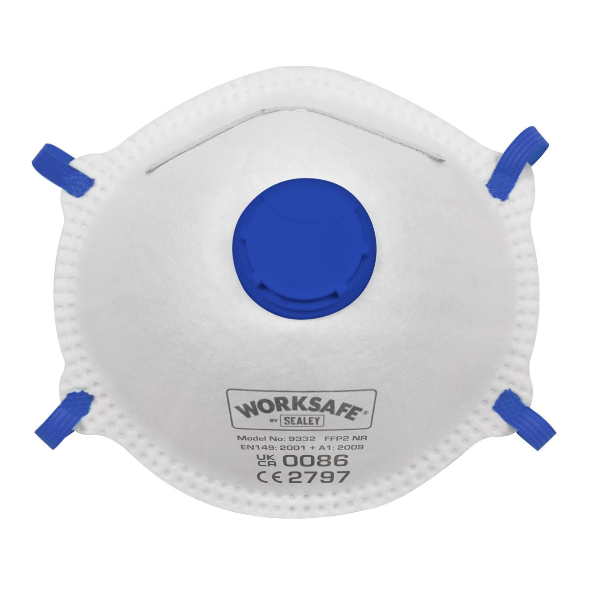 Worksafe by Sealey Cup Mask Valved FFP2 - Pack of 10