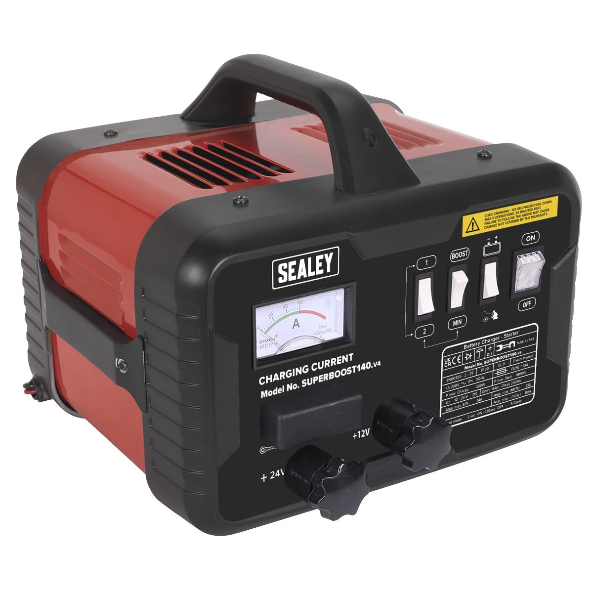Sealey Starter/Charger 140/21A 12/24V 230V 