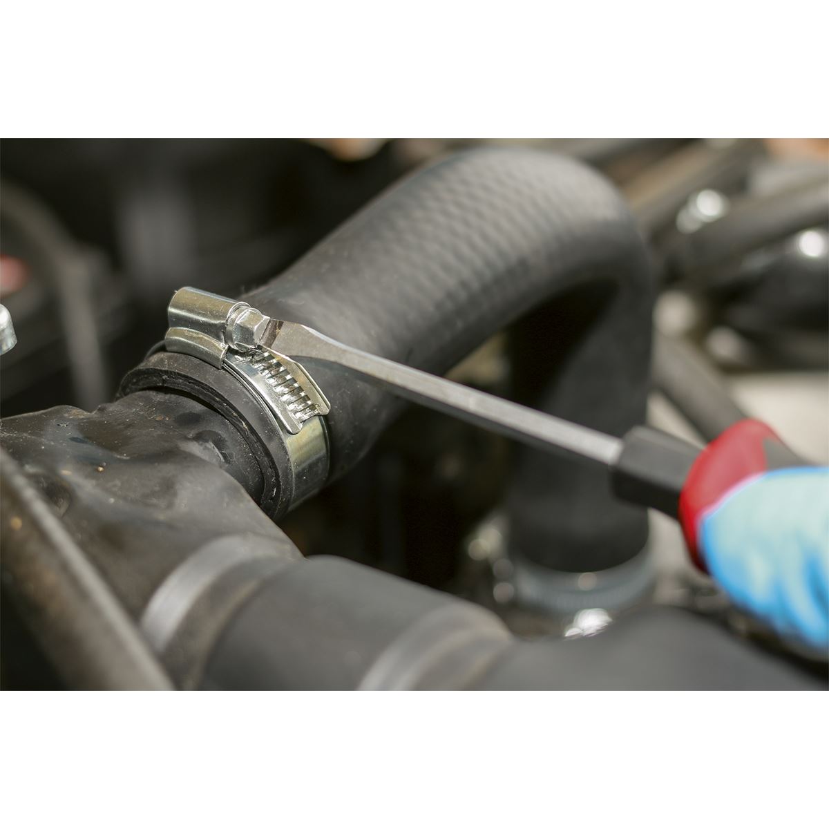Sealey 10 Pack Hi-Grip Hose Clips (80-100mm x 12mm)
