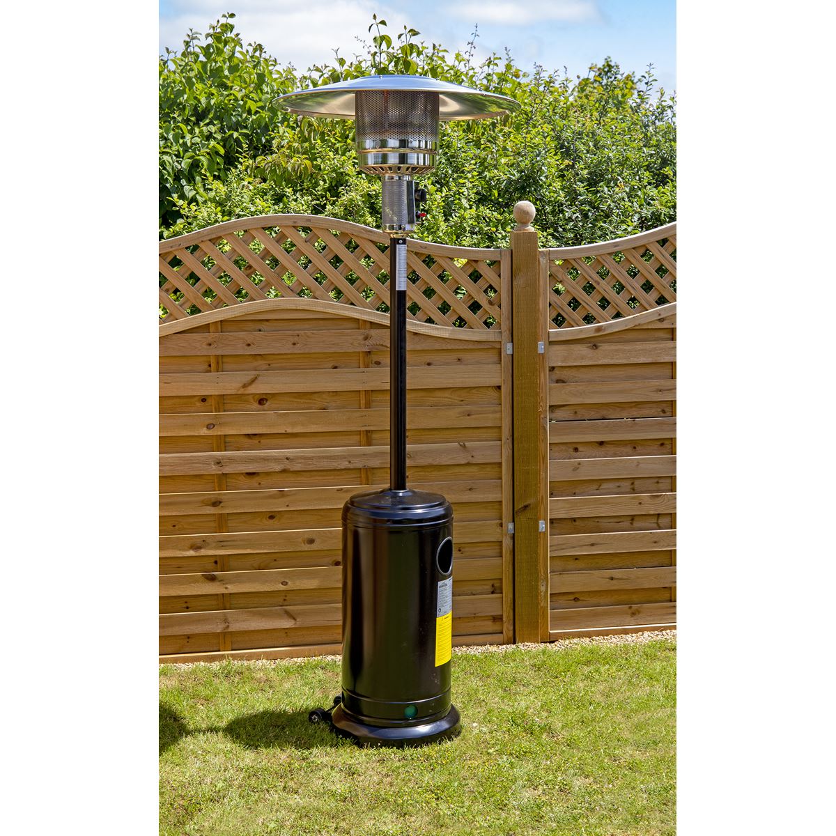 Dellonda Outdoor Garden Gas Patio Heater 13kW Commercial & Domestic Use, Black
