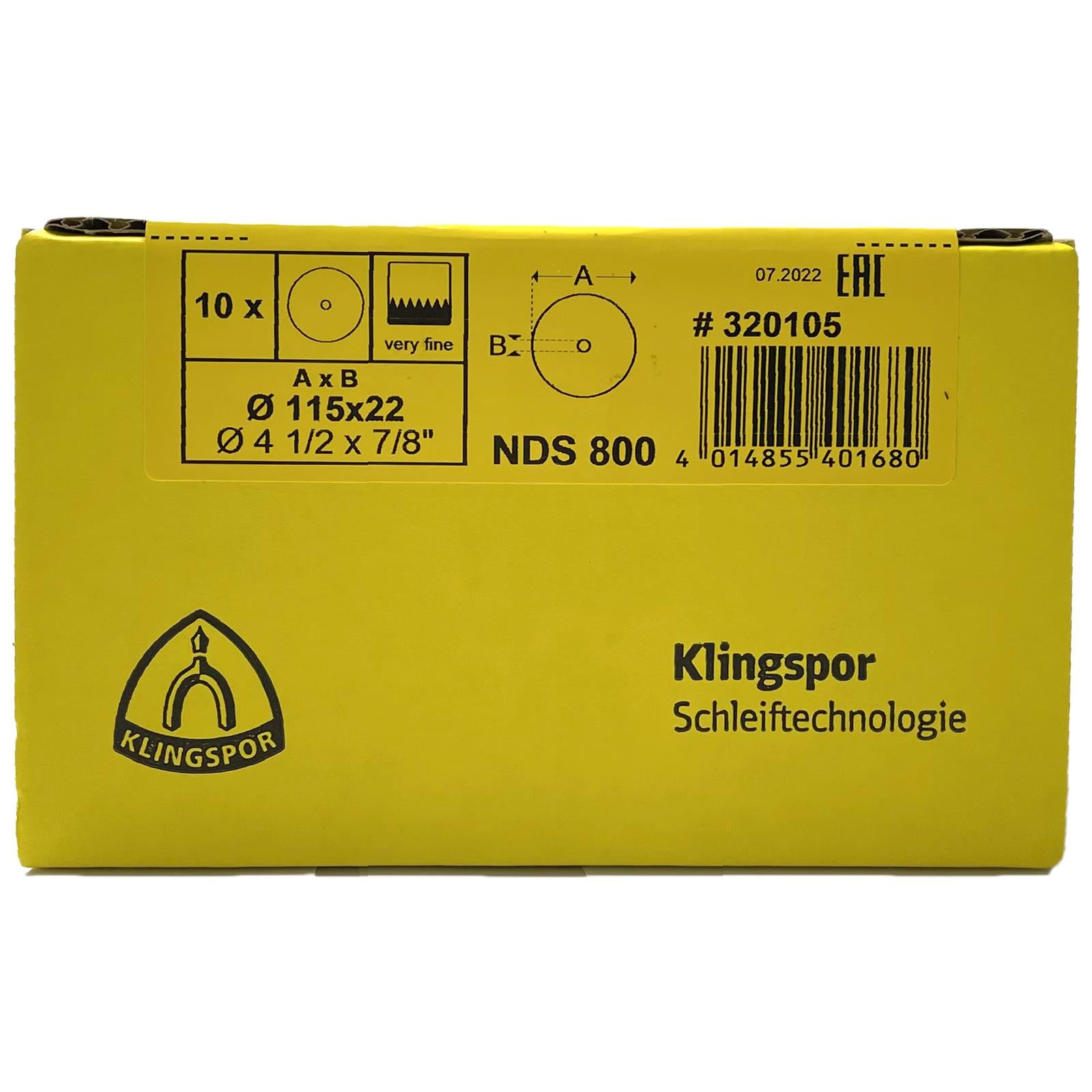 Klingspor Non Woven Web Discs for Metals Stainless Steel Like Scotch Brite 115mm 