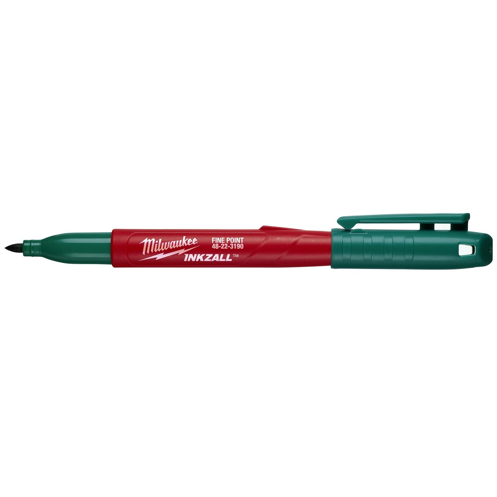 Milwaukee INKZALL Permanent Marker Pen Green 1mm Tip 