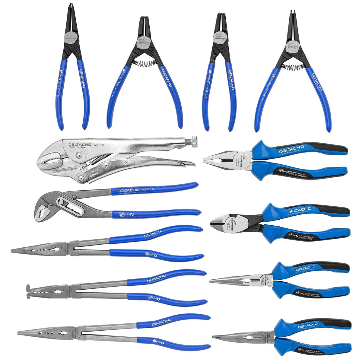 Bunker Pliers Set in EVA Foam Inlay (13 Piece) 29582  White Rose Tools