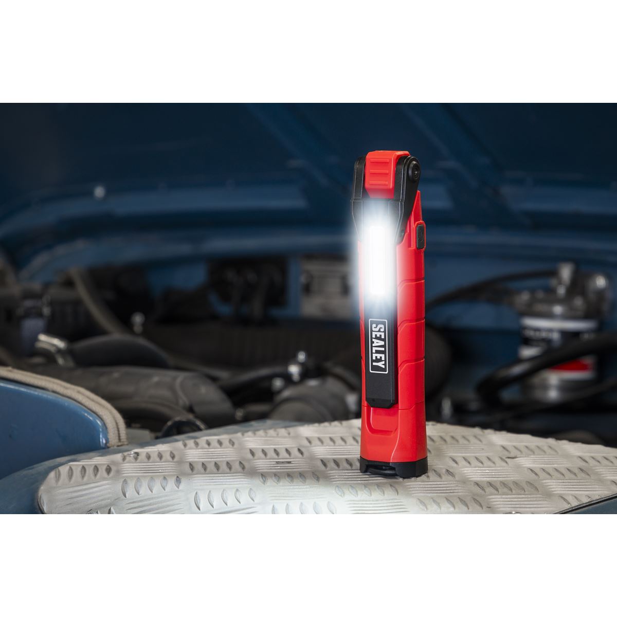 Sealey Rechargeable 360° Inspection Light 10W & 2 x 4W SMD LED Red 