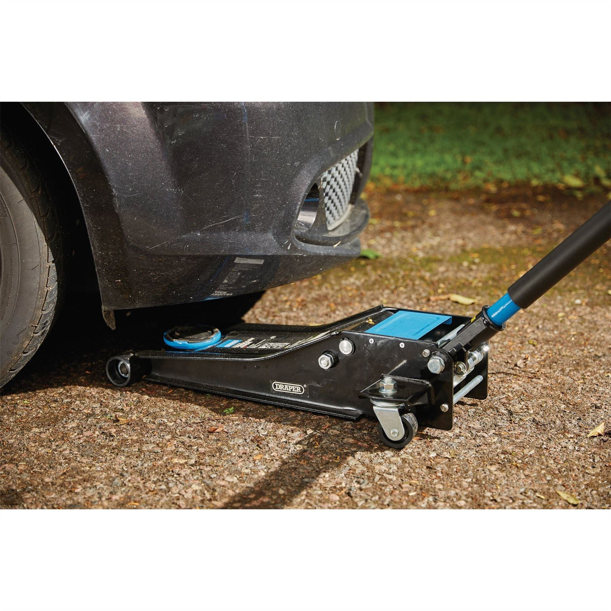 Draper Trolley Jack 3 Tonne Blue 28481  White Rose Tools