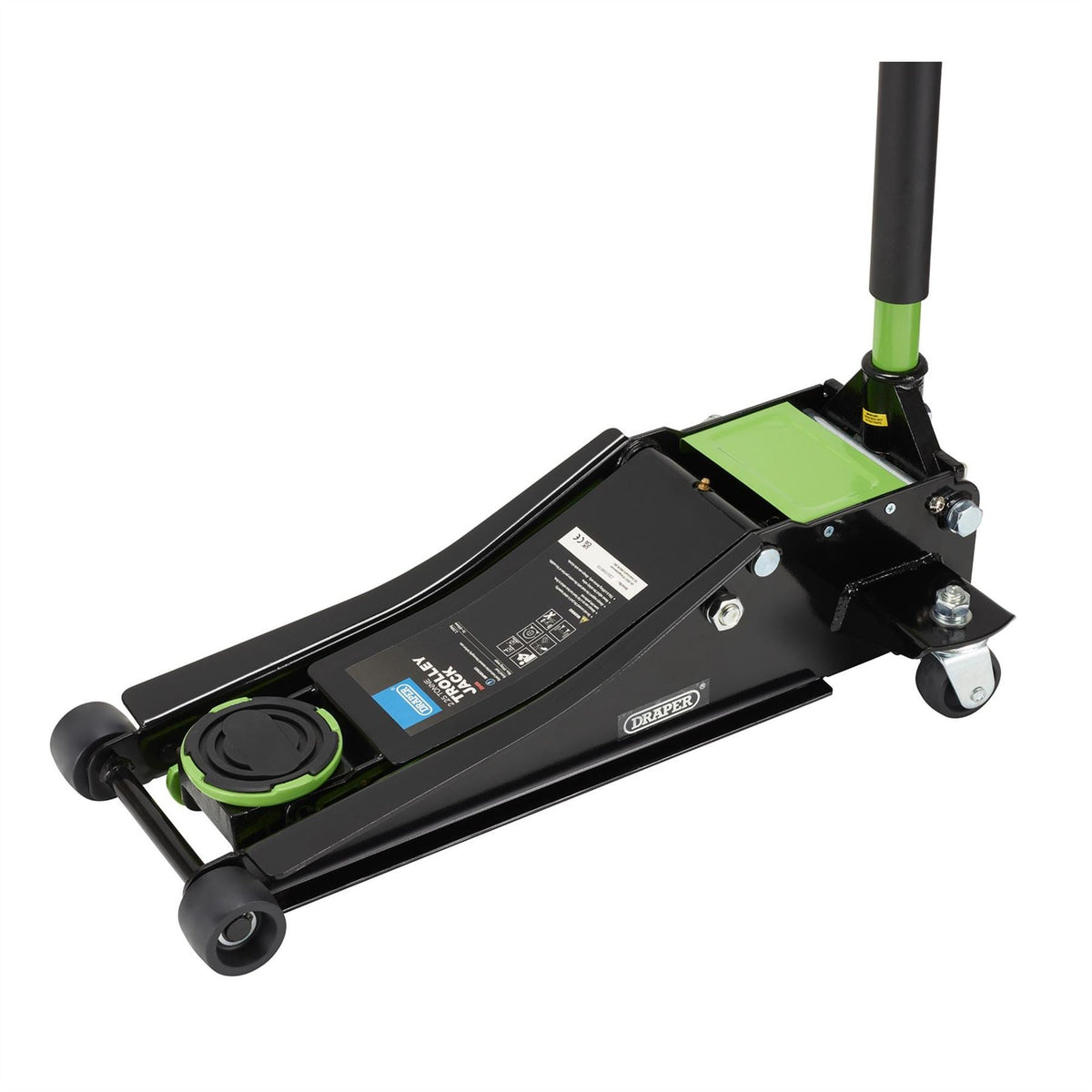 Draper Trolley Jack 2.25 Tonne Green 28466  White Rose Tools